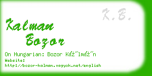 kalman bozor business card